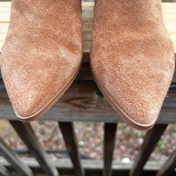 Sanctuary Refine Women's Tan Suede Leather Western Ankle Boots US Size 8.5 - Picture 4 of 16